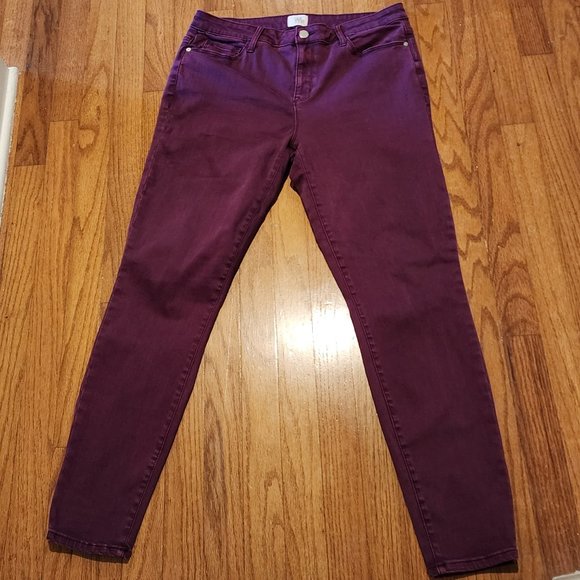 Wash Lab High Waist Purple Jeans with Stretch Size 31 - Picture 1 of 9